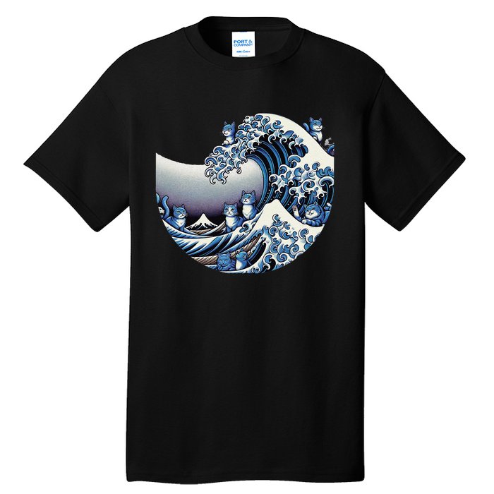 Cute Wave Of Blue Cats For Kamala Funny Tall T-Shirt