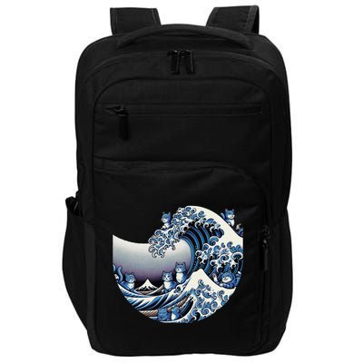 Cute Wave Of Blue Cats For Kamala Funny Impact Tech Backpack