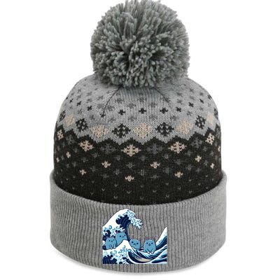 Cute Wave Of Blue Cats For Kamala Gift The Baniff Cuffed Pom Beanie