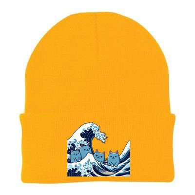 Cute Wave Of Blue Cats For Kamala Gift Knit Cap Winter Beanie