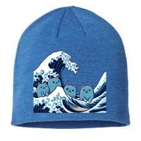 Cute Wave Of Blue Cats For Kamala Gift Sustainable Beanie