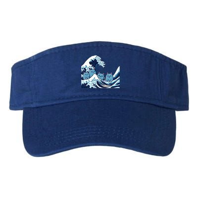 Cute Wave Of Blue Cats For Kamala Gift Valucap Bio-Washed Visor