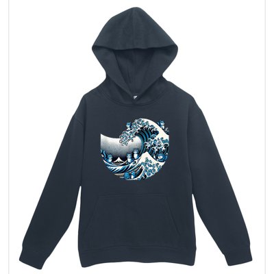 Cute Wave Of Blue Cats Blue Cats Wave Urban Pullover Hoodie