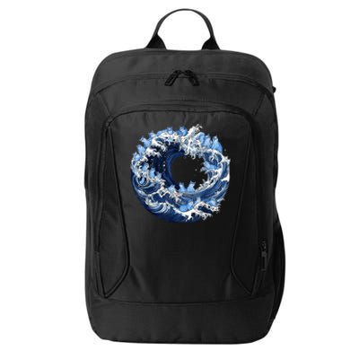 Cute Wave Of Blue Cats For Kamala City Backpack