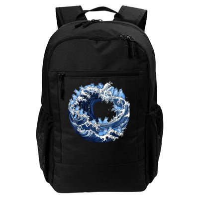 Cute Wave Of Blue Cats For Kamala Daily Commute Backpack