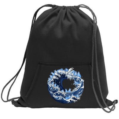 Cute Wave Of Blue Cats For Kamala Sweatshirt Cinch Pack Bag