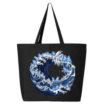 Cute Wave Of Blue Cats For Kamala 25L Jumbo Tote