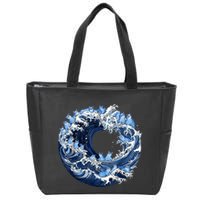 Cute Wave Of Blue Cats For Kamala Zip Tote Bag