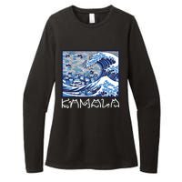 Cute Wave Of Blue Cats For Kamala Womens CVC Long Sleeve Shirt