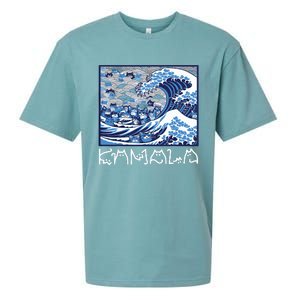 Cute Wave Of Blue Cats For Kamala Sueded Cloud Jersey T-Shirt