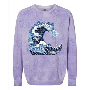 Cute Wave Of Blue Cats For Kamala Colorblast Crewneck Sweatshirt