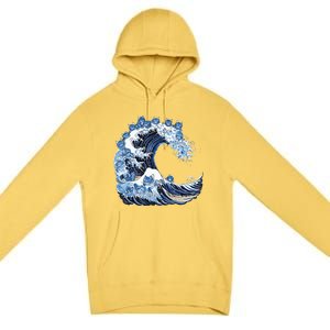 Cute Wave Of Blue Cats For Kamala Premium Pullover Hoodie