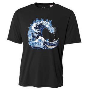 Cute Wave Of Blue Cats For Kamala Cooling Performance Crew T-Shirt