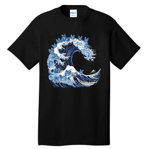 Cute Wave Of Blue Cats For Kamala Tall T-Shirt