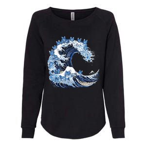 Cute Wave Of Blue Cats For Kamala Womens California Wash Sweatshirt