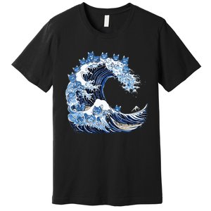 Cute Wave Of Blue Cats For Kamala Premium T-Shirt