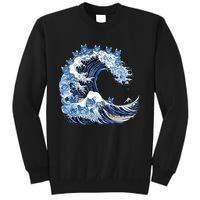 Cute Wave Of Blue Cats For Kamala Tall Sweatshirt