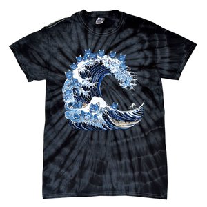 Cute Wave Of Blue Cats For Kamala Tie-Dye T-Shirt