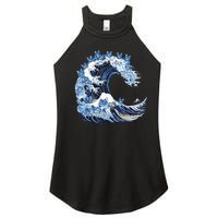 Cute Wave Of Blue Cats For Kamala Women's Perfect Tri Rocker Tank