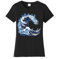 Cute Wave Of Blue Cats For Kamala Women's T-Shirt