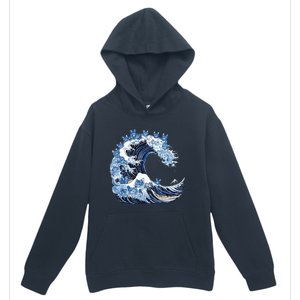 Cute Wave Of Blue Cats For Kamala Urban Pullover Hoodie