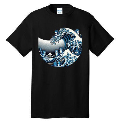 Cute Wave Of Blue Cats For Kamala Tall T-Shirt