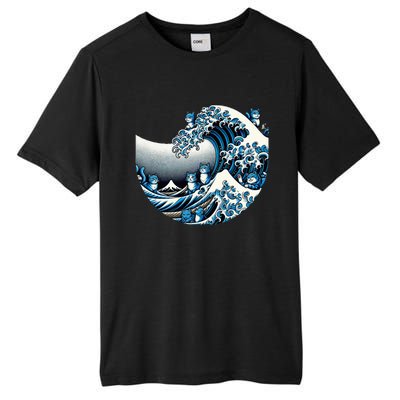 Cute Wave Of Blue Cats For Kamala Tall Fusion ChromaSoft Performance T-Shirt