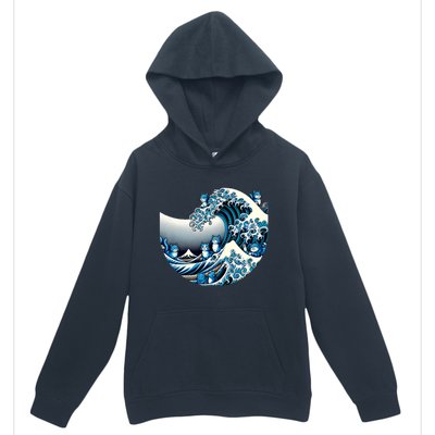 Cute Wave Of Blue Cats For Kamala Funny Cat Ladies For Kamala Urban Pullover Hoodie