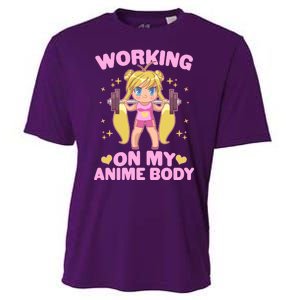 Cute Working On My Anime Body Cooling Performance Crew T-Shirt