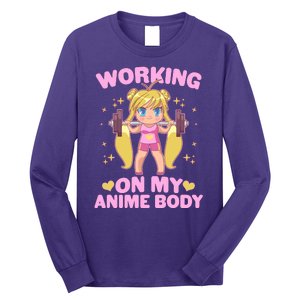 Cute Working On My Anime Body Long Sleeve Shirt