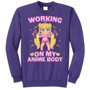 Cute Working On My Anime Body Sweatshirt