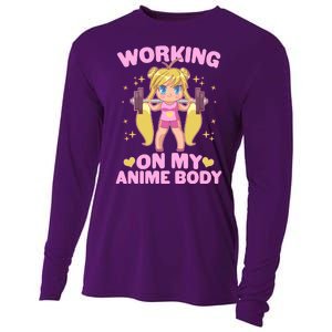 Cute Working On My Anime Body Cooling Performance Long Sleeve Crew