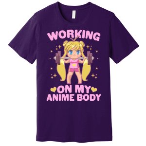 Cute Working On My Anime Body Premium T-Shirt