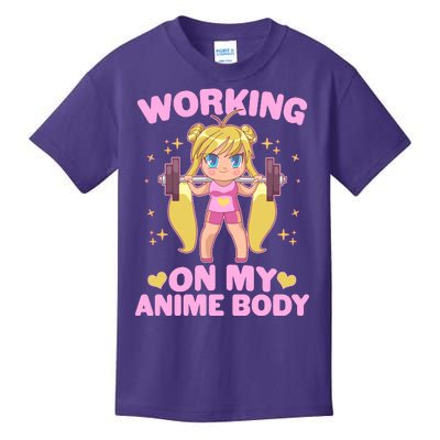 Cute Working On My Anime Body Kids T-Shirt