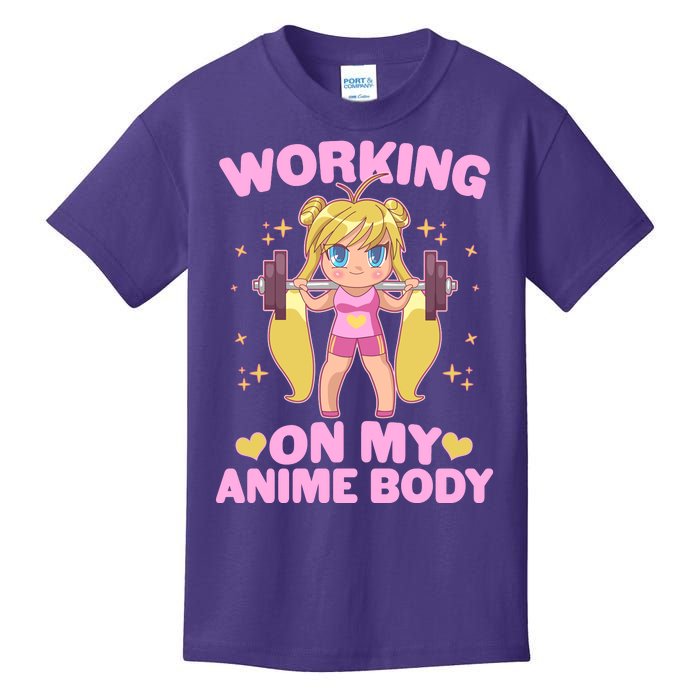 Cute Working On My Anime Body Kids T-Shirt