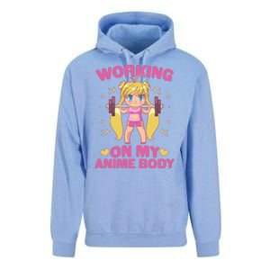 Cute Working On My Anime Body Unisex Surf Hoodie