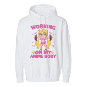 Cute Working On My Anime Body Garment-Dyed Fleece Hoodie