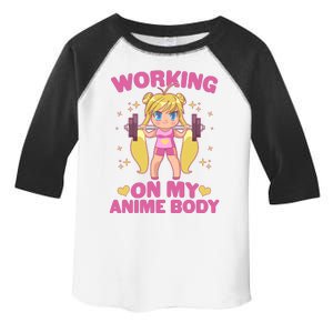 Cute Working On My Anime Body Toddler Fine Jersey T-Shirt