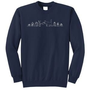 Cat Watering Plants Tall Sweatshirt