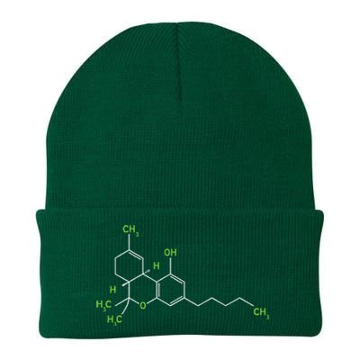 Cannabis Weed Pot Molecule Thc Marijuana Stoner Gift Knit Cap Winter Beanie