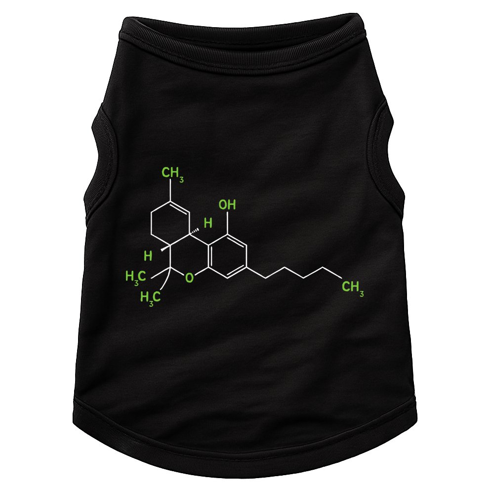 Cannabis Weed Pot Molecule Thc Marijuana Stoner Gift Doggie Tank