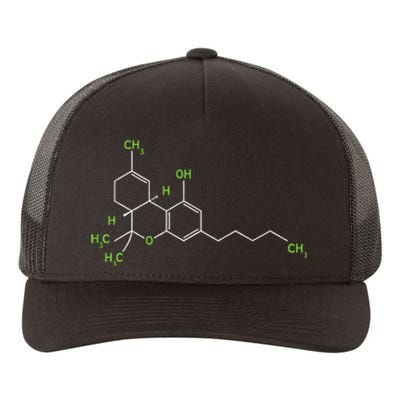 Cannabis Weed Pot Molecule Thc Marijuana Stoner Gift Yupoong Adult 5-Panel Trucker Hat