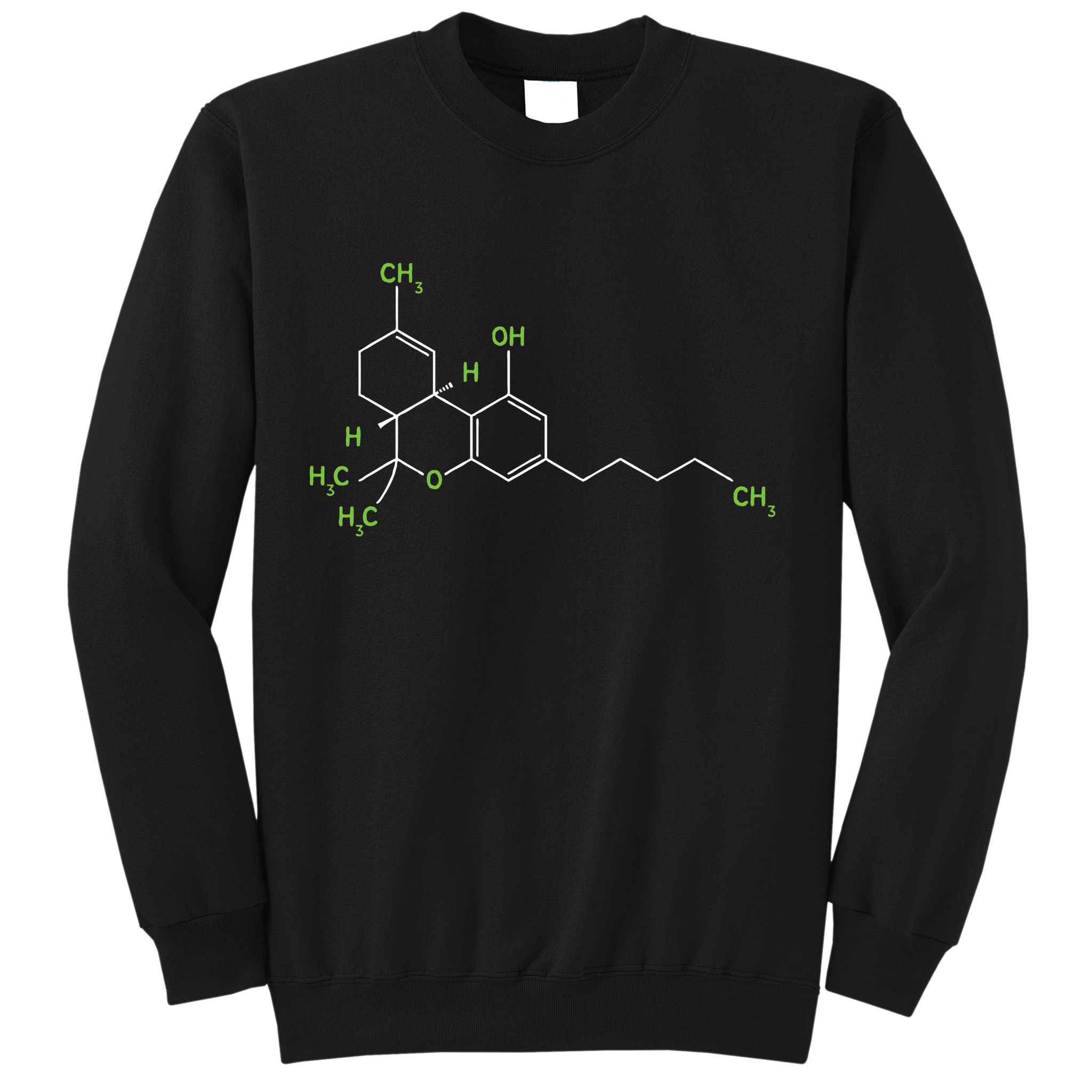 Cannabis Weed Pot Molecule Thc Marijuana Stoner Gift Sweatshirt