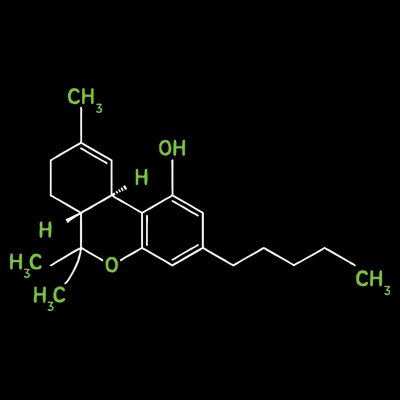 Cannabis Weed Pot Molecule Thc Marijuana Stoner Gift T-Shirt