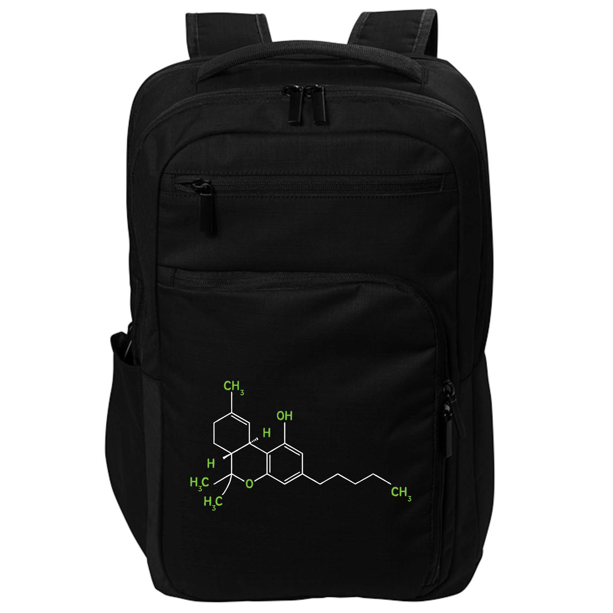 Cannabis Weed Pot Molecule Thc Marijuana Stoner Gift Impact Tech Backpack