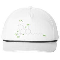 Cannabis Weed Pot Molecule Thc Marijuana Stoner Gift Snapback Five-Panel Rope Hat