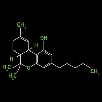 Cannabis Weed Pot Molecule Thc Marijuana Stoner Gift Drawstring Bag