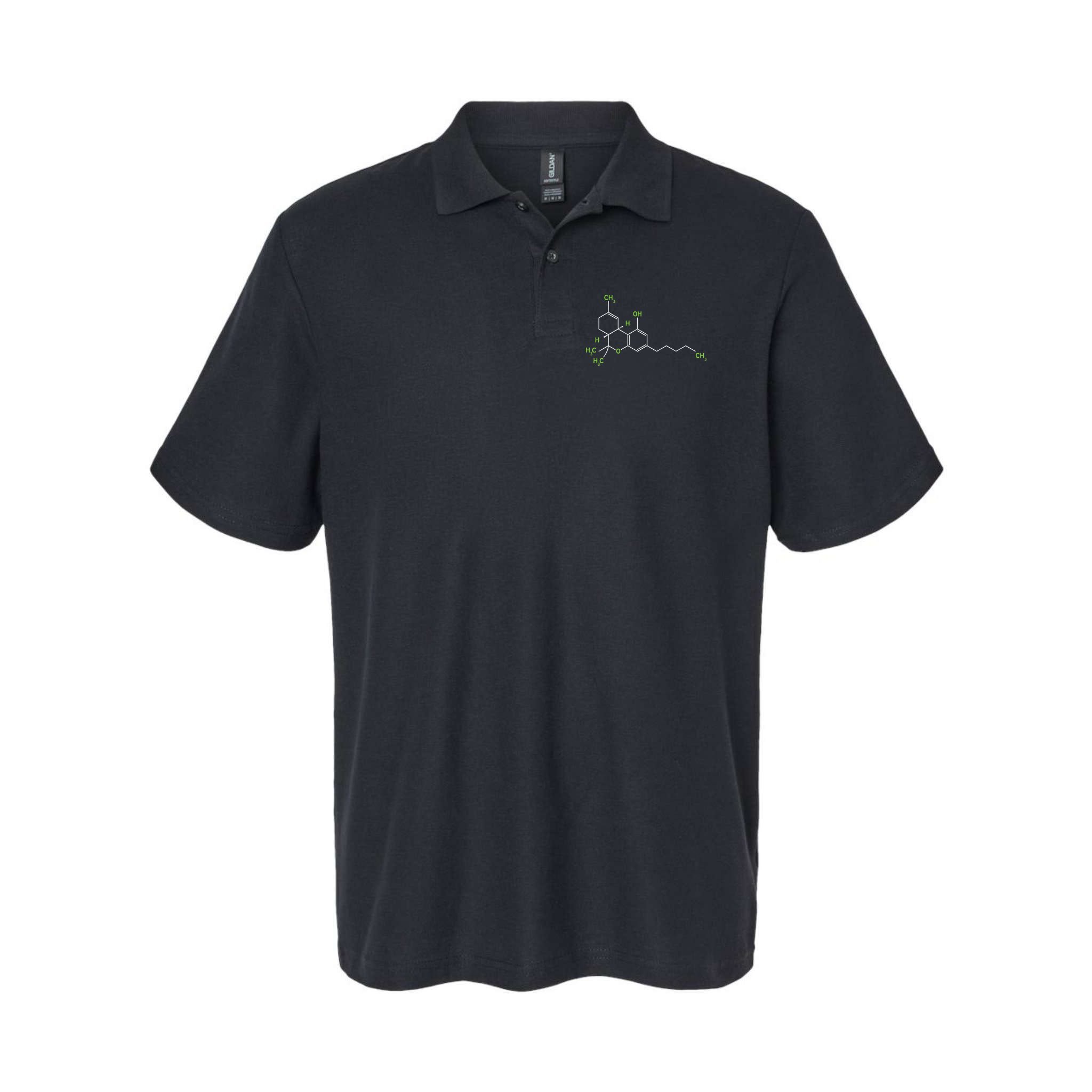Cannabis Weed Pot Molecule Thc Marijuana Stoner Gift Polo