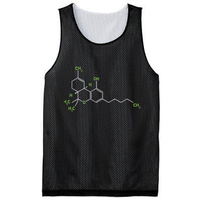 Cannabis Weed Pot Molecule Thc Marijuana Stoner Gift Mesh Reversible Basketball Jersey Tank