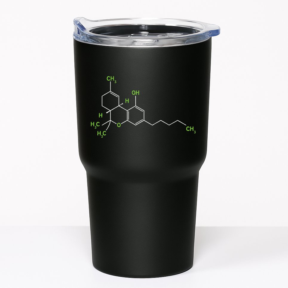Cannabis Weed Pot Molecule Thc Marijuana Stoner Gift Tumbler